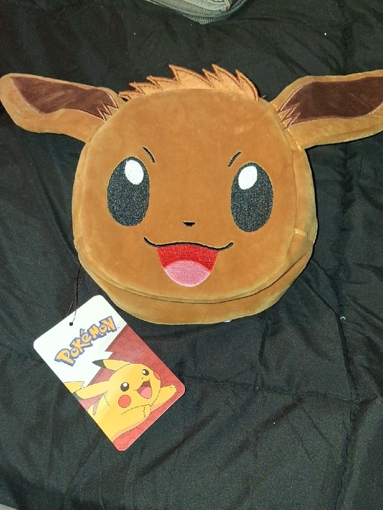 Pokemon Handbags - Pokemon Eevee Brown Plush Cosmetic Bag